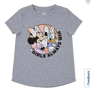 NWT Disney Girls Crew Neck Short Sleeve Minnie Mouse & Daisy Duck T-Shirt Sz: XS